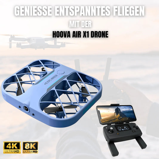 Hoova Air X1 Drone: Entspannte Flüge mit 4K und 8K Kamera, WiFi FPV und cooler Fernbedienung - LAIBAYAAN